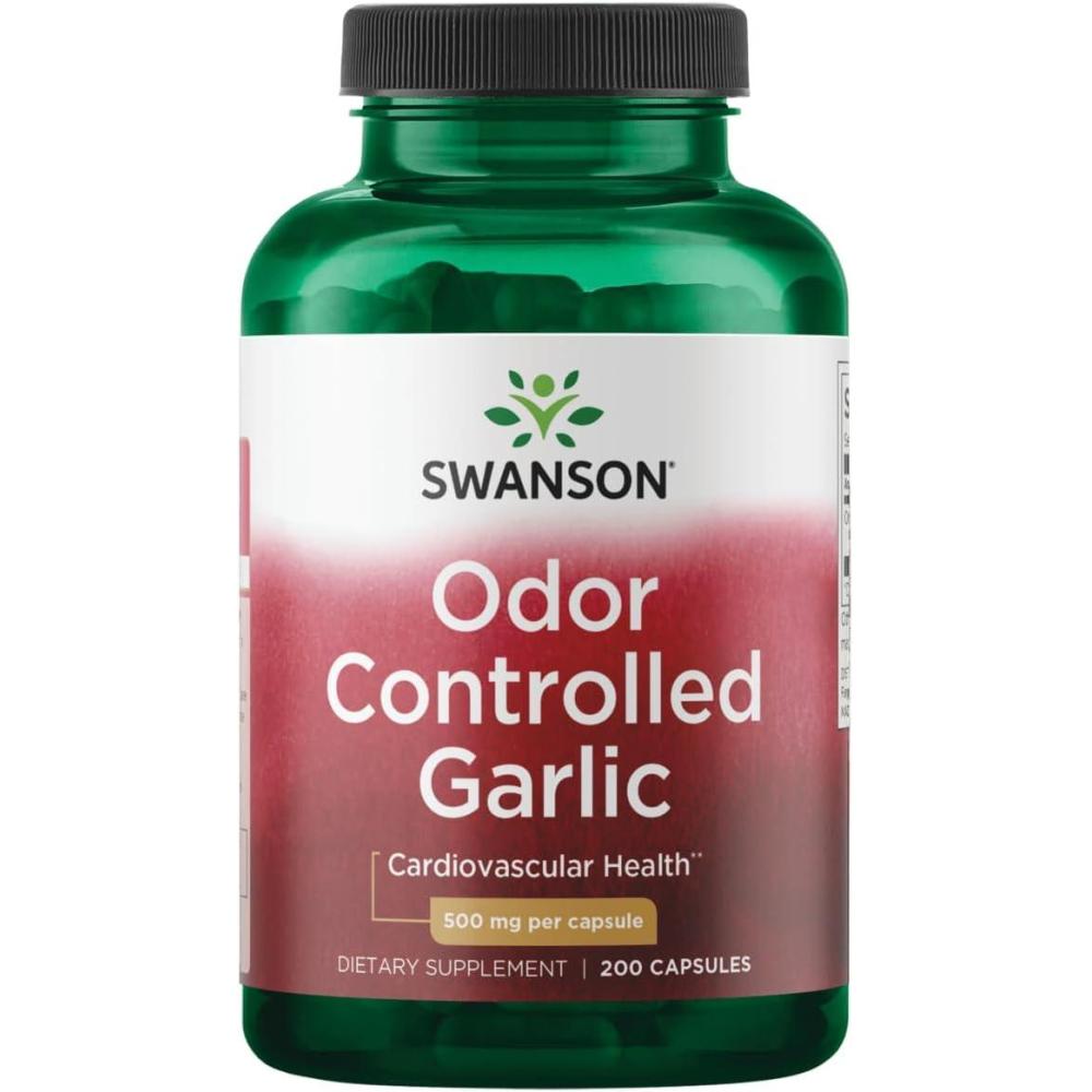 imageSwanson OdorControlled Garlic 500 Milligrams 200 Capsules
