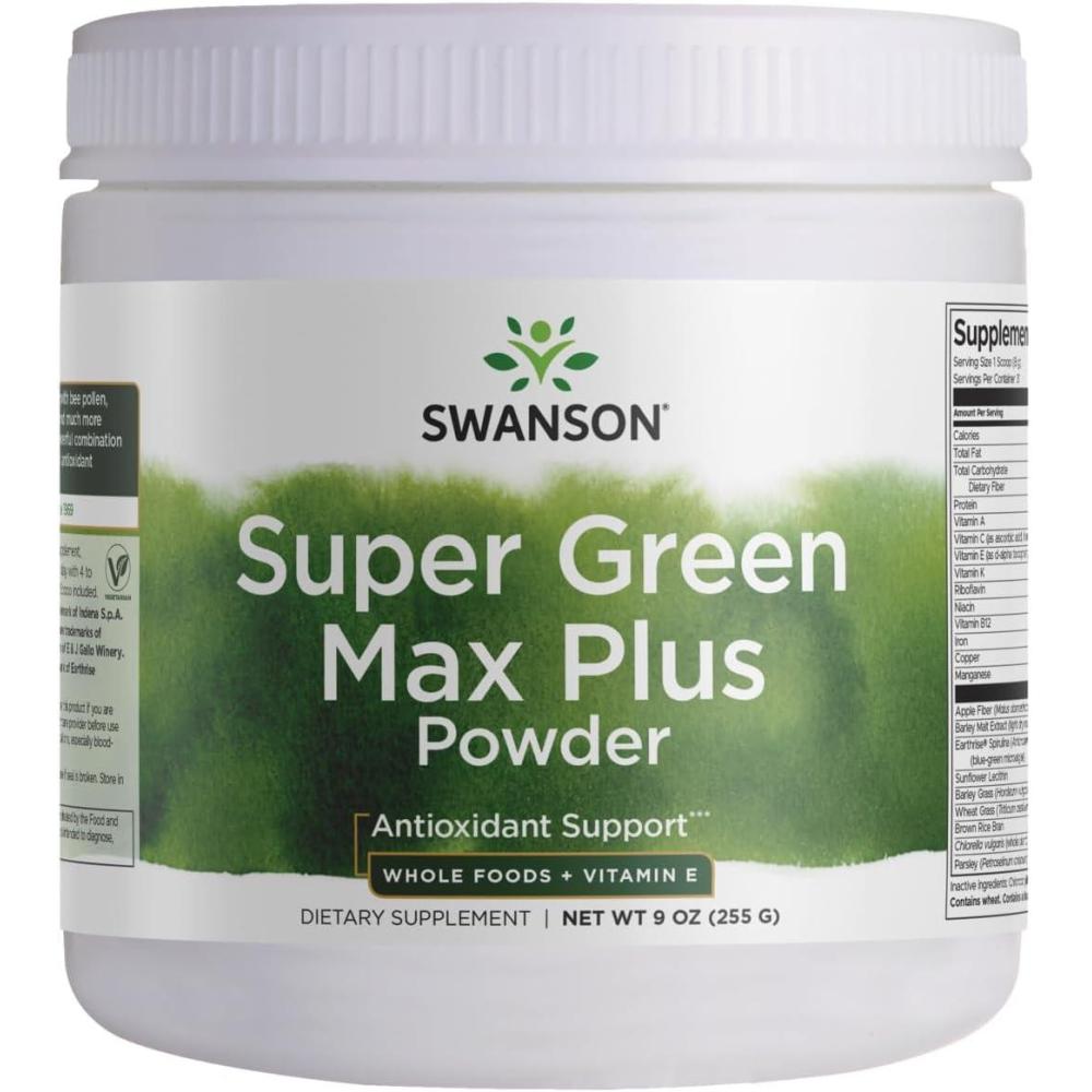 imageSwanson Super Green Max Plus 9 Ounce 255 g Pwdr