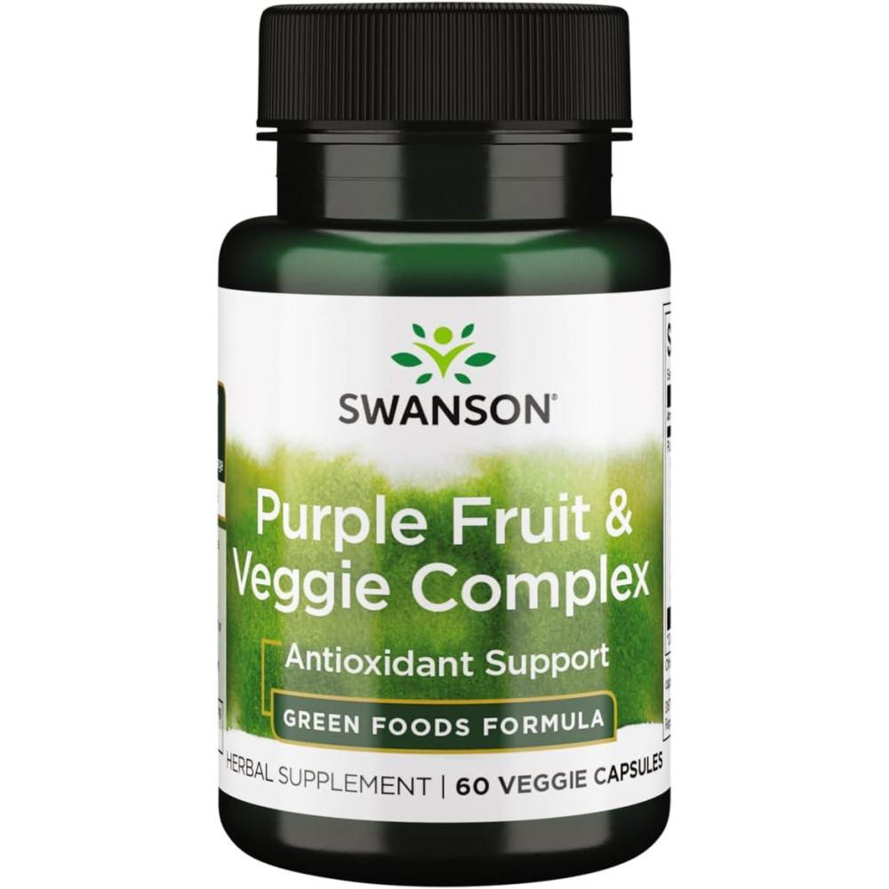 imageSwanson Whole Food Purple Antioxidants Fruit ampamp Veggie Complex 400 Milligrams 60 Veg Capsules