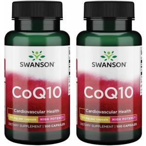 Swanson CoQ10 – Helps Promote Heart Health, Energy Support, & Aids Overall Cardiovascular System Health – Helps Maintain Coenzyme Q10 Supplement – (100 Capsules, 120mg Each)(100 Count (Pack of 2))