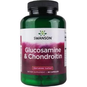 Swanson Glucosamine & Chondroitin – Nutrition Supplement Promoting Joint Integrity, Movement & Flexibility – Wellness Formula Supporting Daily Joint Maintenance – (90 Capsules, 900mg Each)
