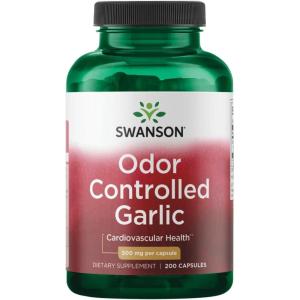 Swanson Odor-Controlled Garlic 500 Milligrams 200 Capsules