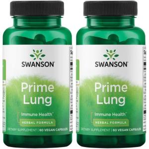 Swanson Prime Lung 60 Veg Caps(60 Count (Pack of 2))