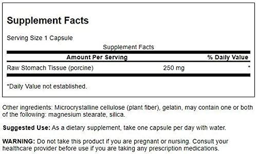 imageRaw Stomach Glandular 250 mg 60 Caps