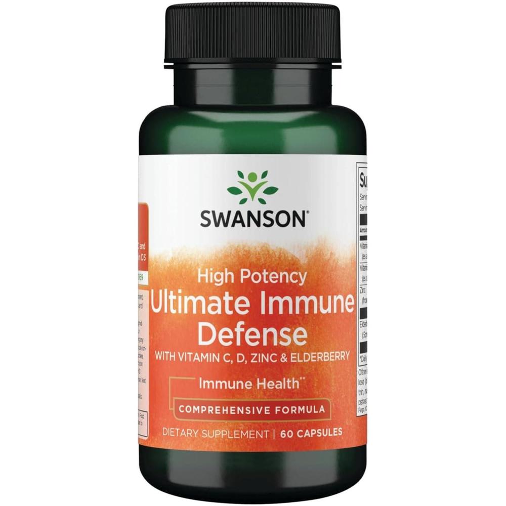 imageSwanson High Potency Ultimate Immune Defense with C D Zinc ampamp Elderberry 60 Caps