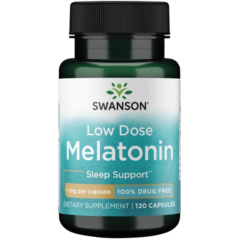 imageSwanson Melatonin  Herbal Supplement  Sleep and Relaxation  120 Capsules 1mg Each