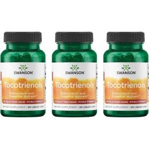 Swanson Double Strength Tocotrienols – Antioxidant – (60 Liquid Capsules, 100mg Each)(60 Count (Pack of 3))