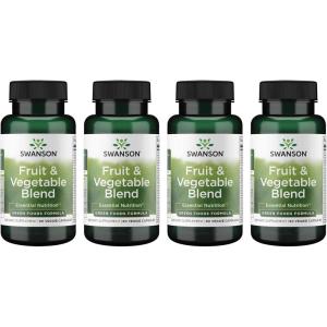 Swanson Fruit & Vegetable Blend – Natural Blend of Over 25 Fruits and Veggies Delivering Essential Nutrients – Powerful Green Foods Veggie Supplement – (60 Veggie Capsules)(4)