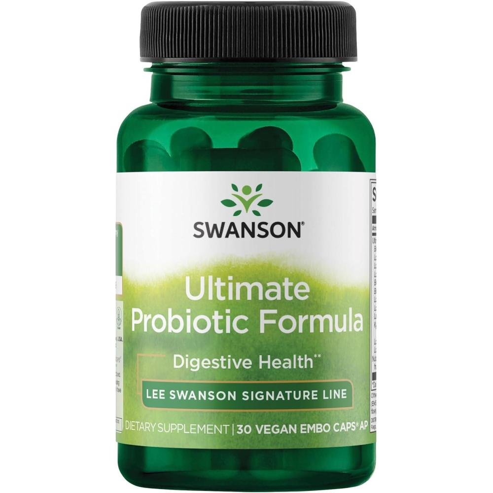 imageSwanson Ultimate Probiotic Formula Digestive Health Immune System Support 66 Billion CFU Prebiotic NutraFlora scFOS 30 DRcaps Veggie Capsules Caps