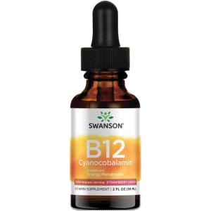 Swanson Vitamin B-12 Sublingual Liquid 1Vitamin 000 mcg 2 fl Ounce (59 ml) Liquid