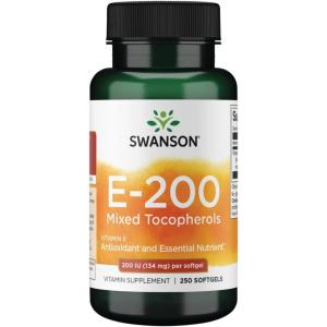 Swanson Vitamin E Mixed Tocopherols 200 Iu (134 Milligrams) 250 Sgels