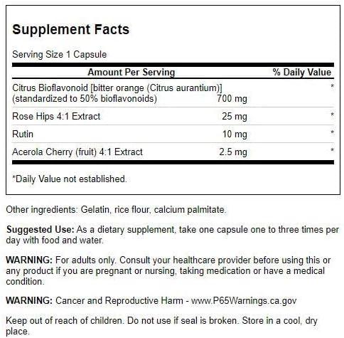 imageSwanson Full Spectrum Citrus Bioflavonoid Complex Aids Vitamin C Absorption and Promotes Immune Health Standardized to 50 Bitter Orange Bioflavonoids 250 Capsules 1 Pack250 Count Pack of 1
