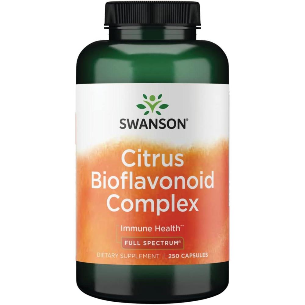 imageSwanson Full Spectrum Citrus Bioflavonoid Complex  Aids Vitamin C Absorption and Promotes Immune Health  Standardized to 50 Bitter Orange Bioflavonoids  250 Capsules 1 Pack250 Count Pack of 1