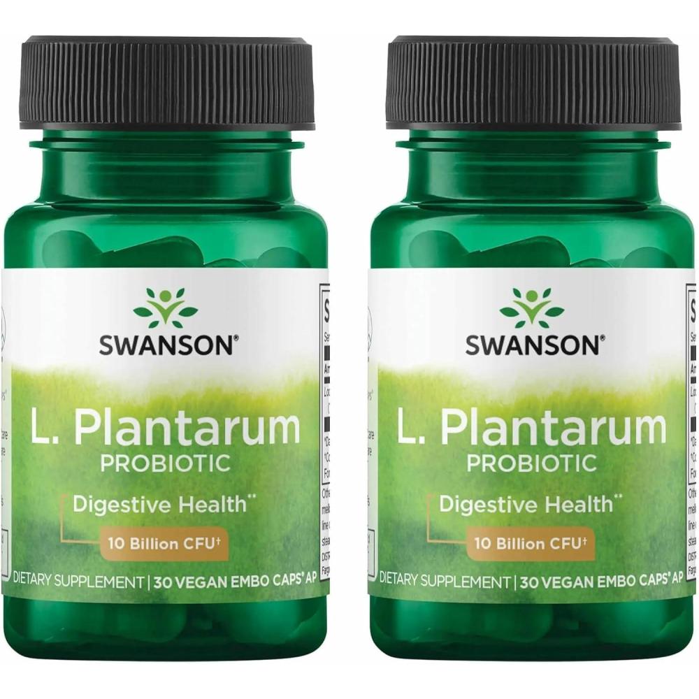 imageSwanson L Plantarum Digestive Supplement Promoting Gastrointestinal Balance ampamp Bowel Regularity Natural Formula to Help Reduce Bloating 30 Veggie Capsules30 Count Pack of 2