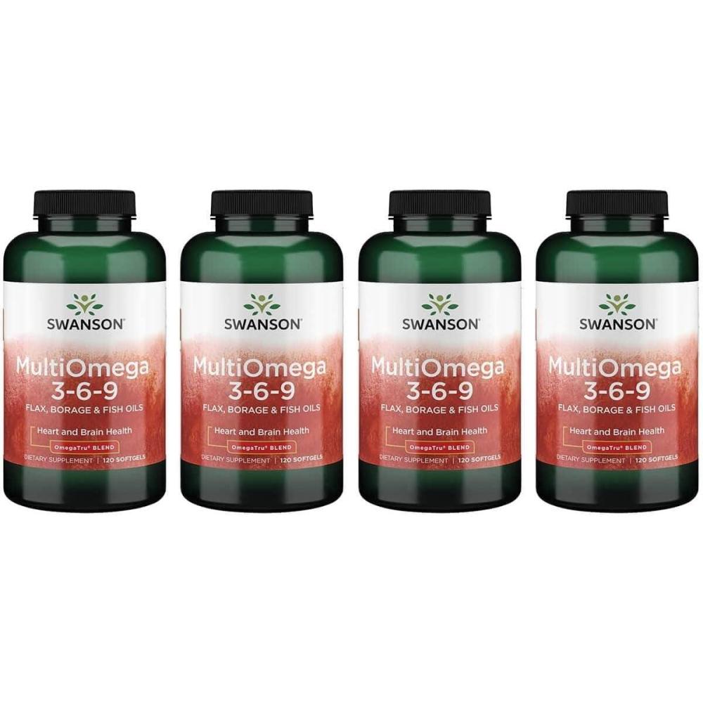 imageSwanson Multiomega 369 Flax Borage Fish 2400 Milligrams 120 Sgels4