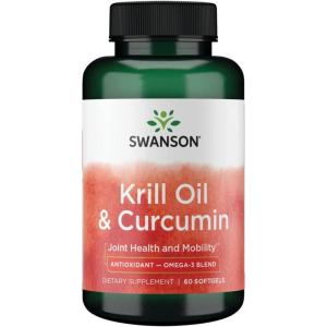 Swanson EFA Krill Oil & Curcumin 60 SGELS