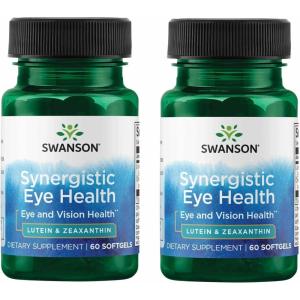 Swanson Lutein & Zeaxanthin Synergistic Eye Health Vision Retina Macula Supplement (Lutein 20 mg & OmniXan Zeaxanthin 2 mg) 60 Softgels Sgels(60 Count (Pack of 2))