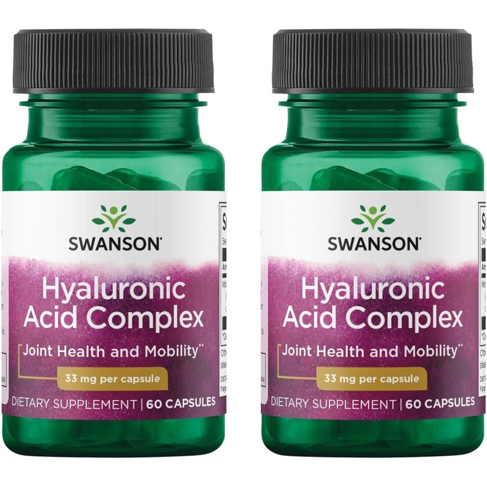 imageSwanson Hyaluronic Acid Complex 33 mg 60 Caps 2 Pack
