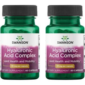 Swanson Hyaluronic Acid Complex 33 mg 60 Caps (2 Pack)