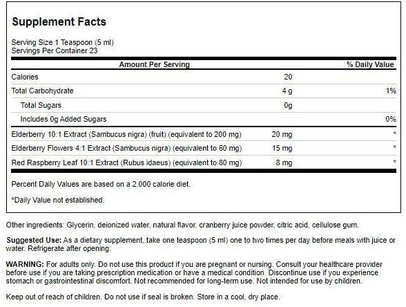 imageSwanson Elderberry Extract Syrup 4 fl Ounce 118 ml Liquid