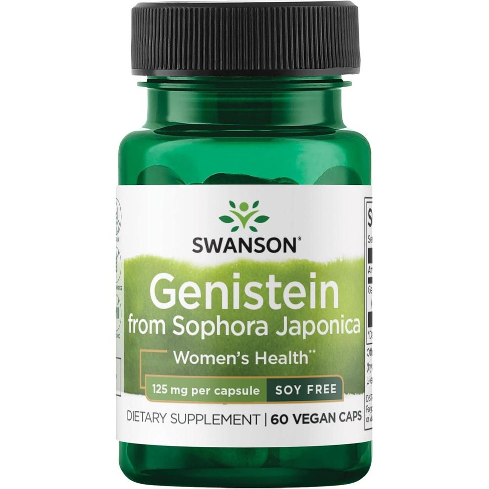 imageSwanson SoyFree Genistein  PlantBased Natural Supplement for Women  Comfort ampamp Balance  60 Veggie Capsules 125mg Each60 Count Pack of 1