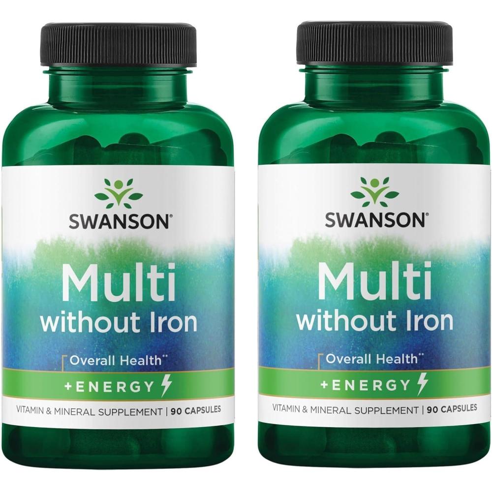 imageSwanson Active One Multivitamin Without Iron 90 Capsules 2 Pack