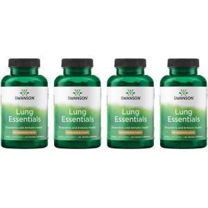 Swanson Lung Essentials 500 mg 120 Veg Caps (4 Pack)