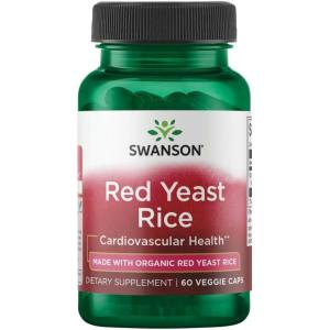 Swanson Made with Organic Traditional Red Yeast Rice 600 Milligrams 60 Veg Capsules(60 Count (Pack of 1))