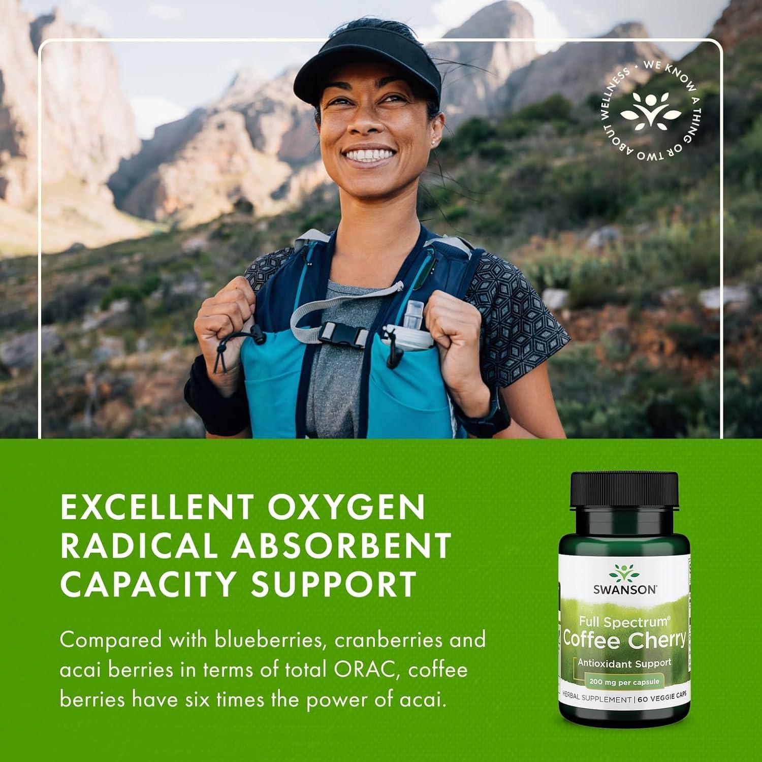 imageSwanson FullSpectrum Coffee Cherry Herbal Supplement Promoting Immune System Support ampamp Delivering Essential Phytonutrients Natural Overall Wellness Support 60 Veggie Capsules 200mg Each60 Count Pack of 2