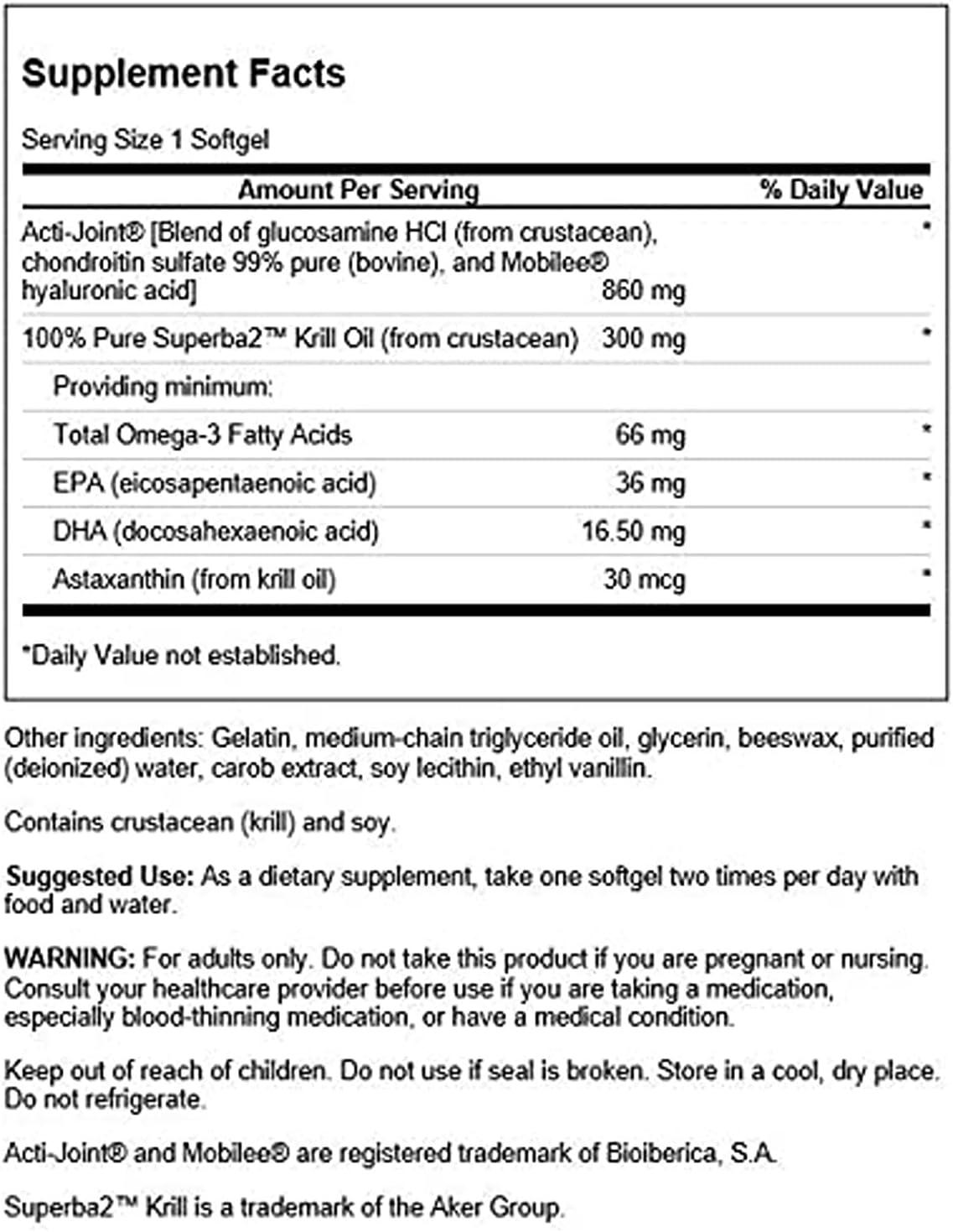 imageSwanson ActiJoint Plus with Krill Oil 60 Sgels 2 Pack