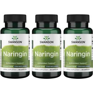 Swanson Naringin 500 Milligrams 60 Capsules(60 Count (Pack of 3))