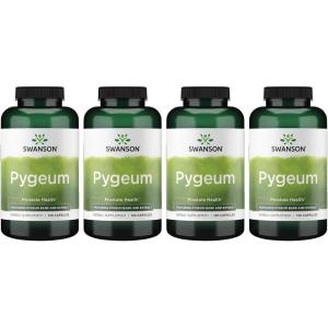 Swanson Pygeum – 400mg Herbal Supplement for Male Prostate Health – Supports Bladder and Urinary Tract Health – 120 Capsules(120 Count (Pack of 4))