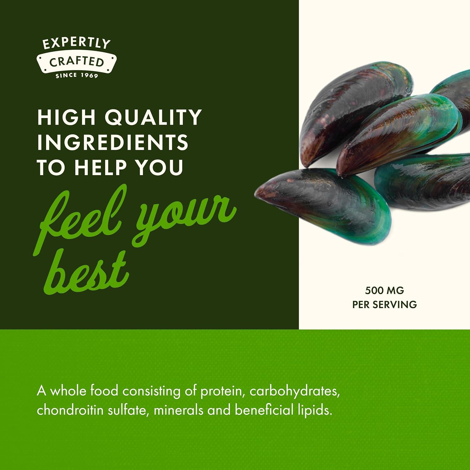 imageSwanson Green Lipped Mussel FreezeDried New Zealand Joint Health amp Mobility Supplement Natural Formula May Support Heart Health amp Digestive Function 60 Capsules 500mg Each 3 Pack60 Count Pack of 1