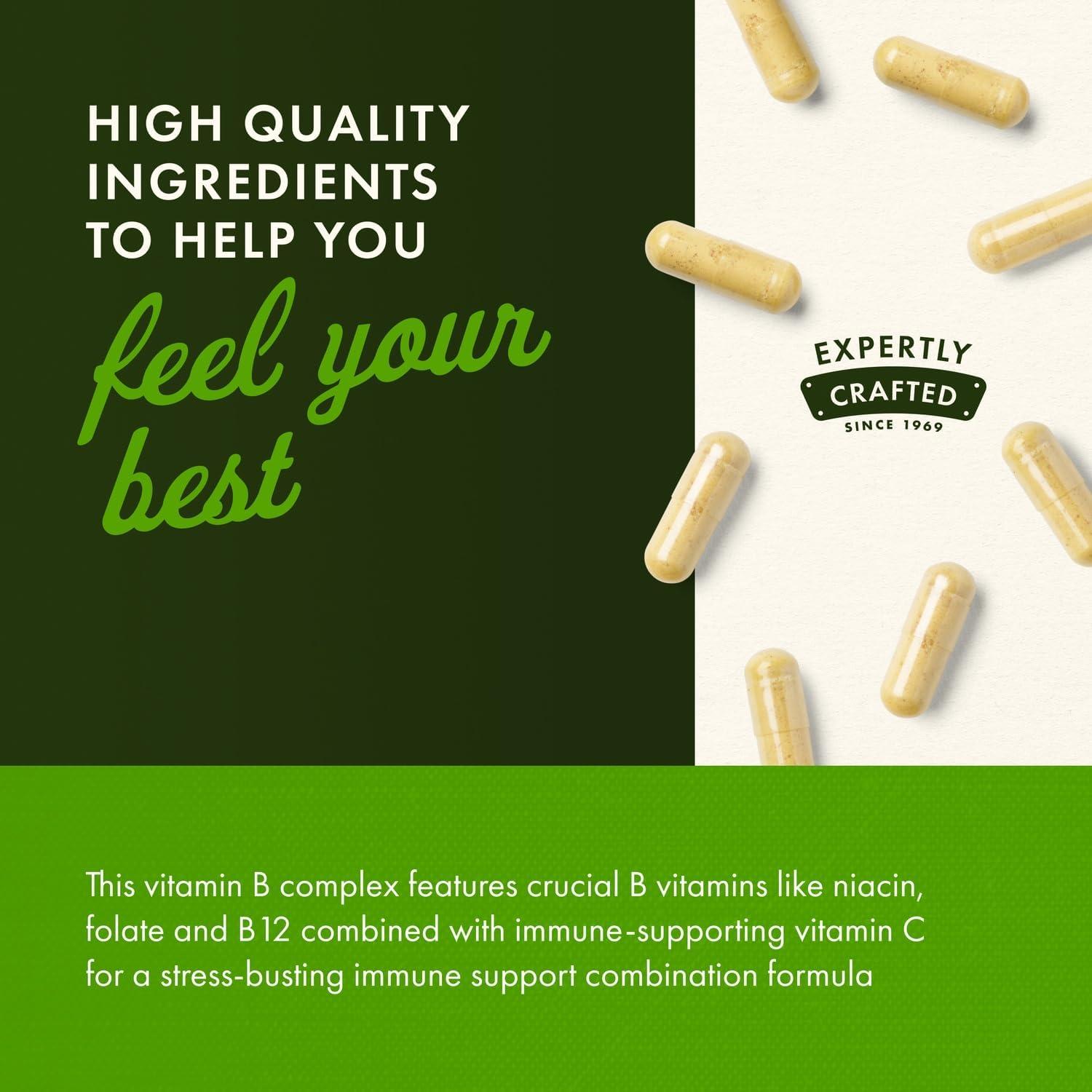 imageSwanson Vitamin BComplex wVitamin C Natural Supplement Promoting Stress Relief Energy Support amp Aiding Immune Health May Support Metabolism amp Nervous Health 100 Capsules 2 Pack