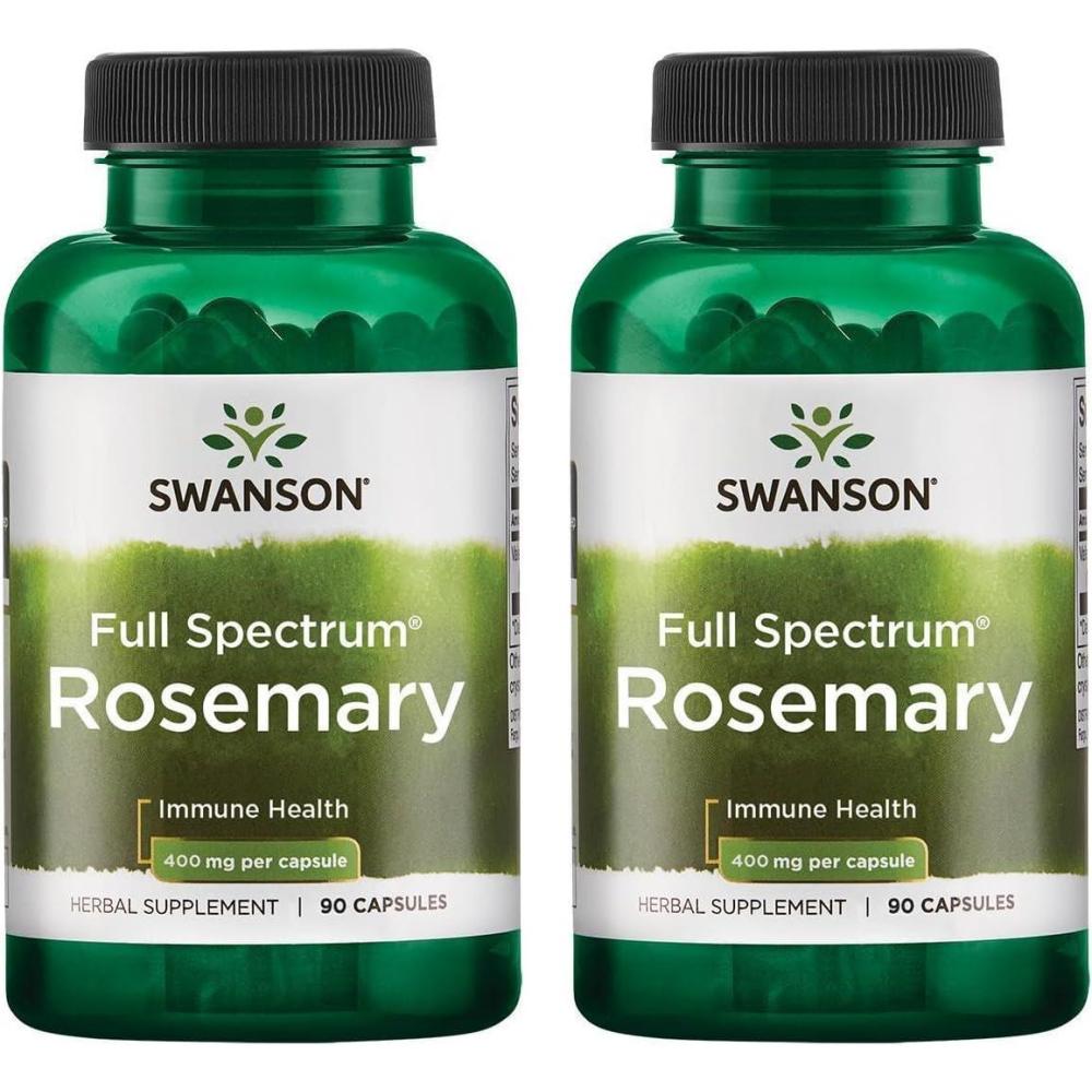 imageSwanson Full Spectrum Rosemary  Herbal Supplement Promoting Immune Health Support  Natural Formula to Help Defend The Body amp Support Overall Wellness  90 Capsules 400mg Each90 Count Pack of 2