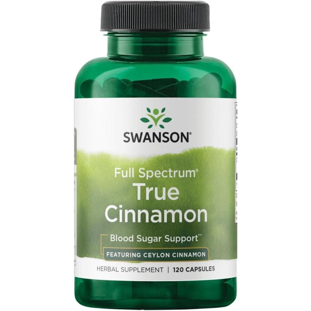 imageSwanson Full Spectrum True Cinnamon  Herbal Supplement  120 Capsules 300mg Each