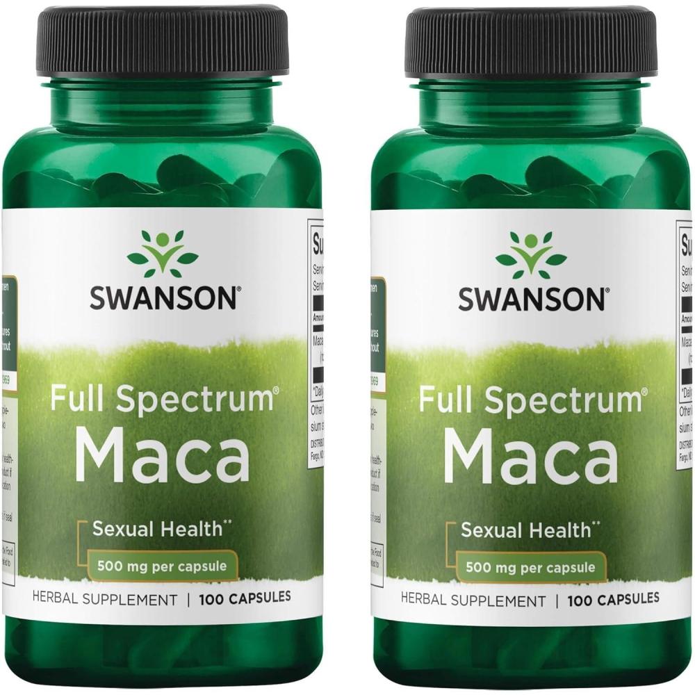 imageSwanson Maca 500 Milligrams 100 Capsules 2 Pack
