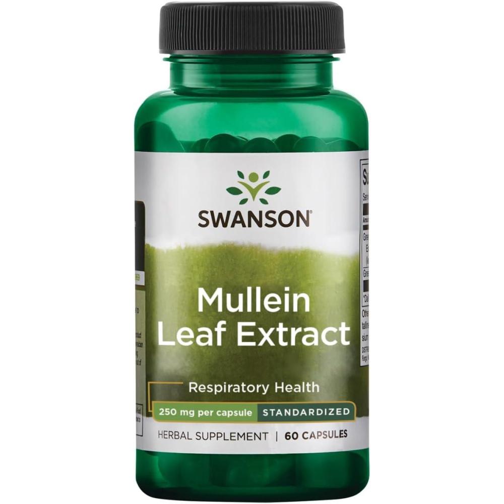 imageSwanson Mullein Leaf Extract  Standardized 250mg 60 Capsules