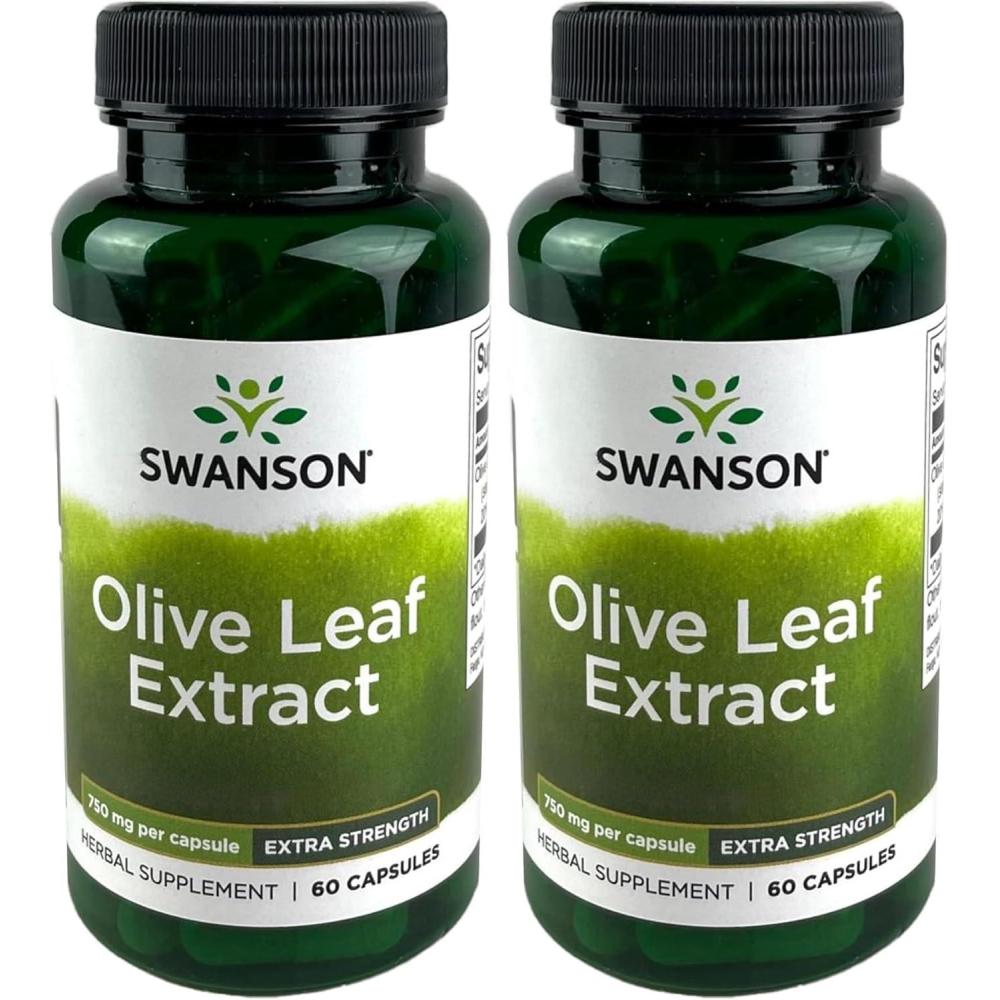 imageSwanson Olive Leaf Extract Capsules with 20 Oleuropein  Provides Immune Support Promotes Cardiovascular System Health and Supports Healthy Blood Pressure  60 Capsules 750mg Each60 Count Pack of 2