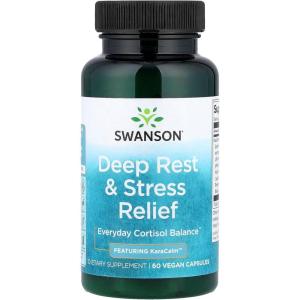 Swanson Deep Rest and Stress Relief – Featuring Karacalm 500 mg 60 Vegan Caps