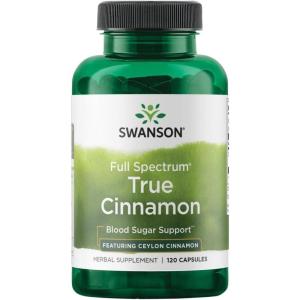 Swanson Full Spectrum True Cinnamon – Herbal Supplement – (120 Capsules, 300mg Each)