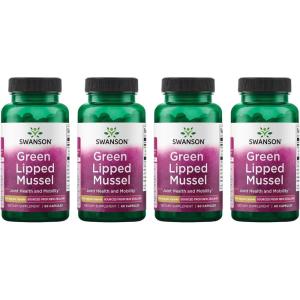 Swanson Green Lipped Mussel (Freeze-Dried) – New Zealand Joint Health & Mobility Supplement – Natural Formula May Support Heart Health & Digestive Function – (60 Capsules, 500mg Each) (3 Pack)(60 Count (Pack of 4))