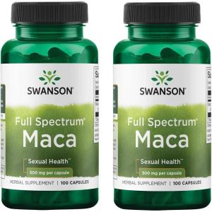 Swanson Maca 500 Milligrams 100 Capsules (2 Pack)