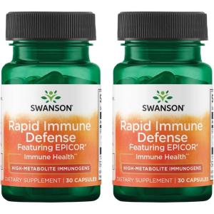 Swanson Rapid Immune Defense Featuring Epicor 500 mg 30 Caps (2 Pack)