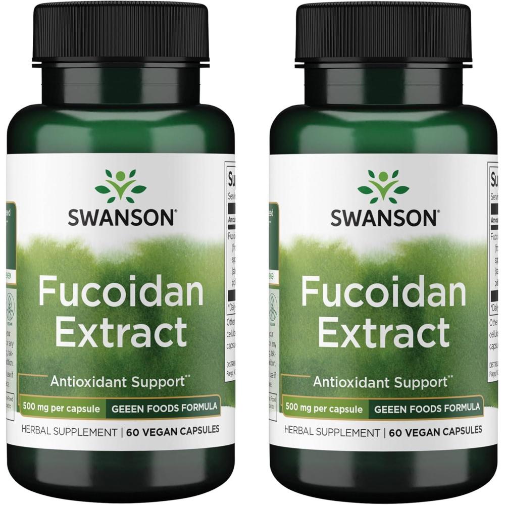 imageSwanson Maximum Strength Fucoidan Extract Herbal Supplement Promoting Immune System Function Natural Formula Supporting Overall Health 60 Veggie Capsules 500mg Each60 Count Pack of 2