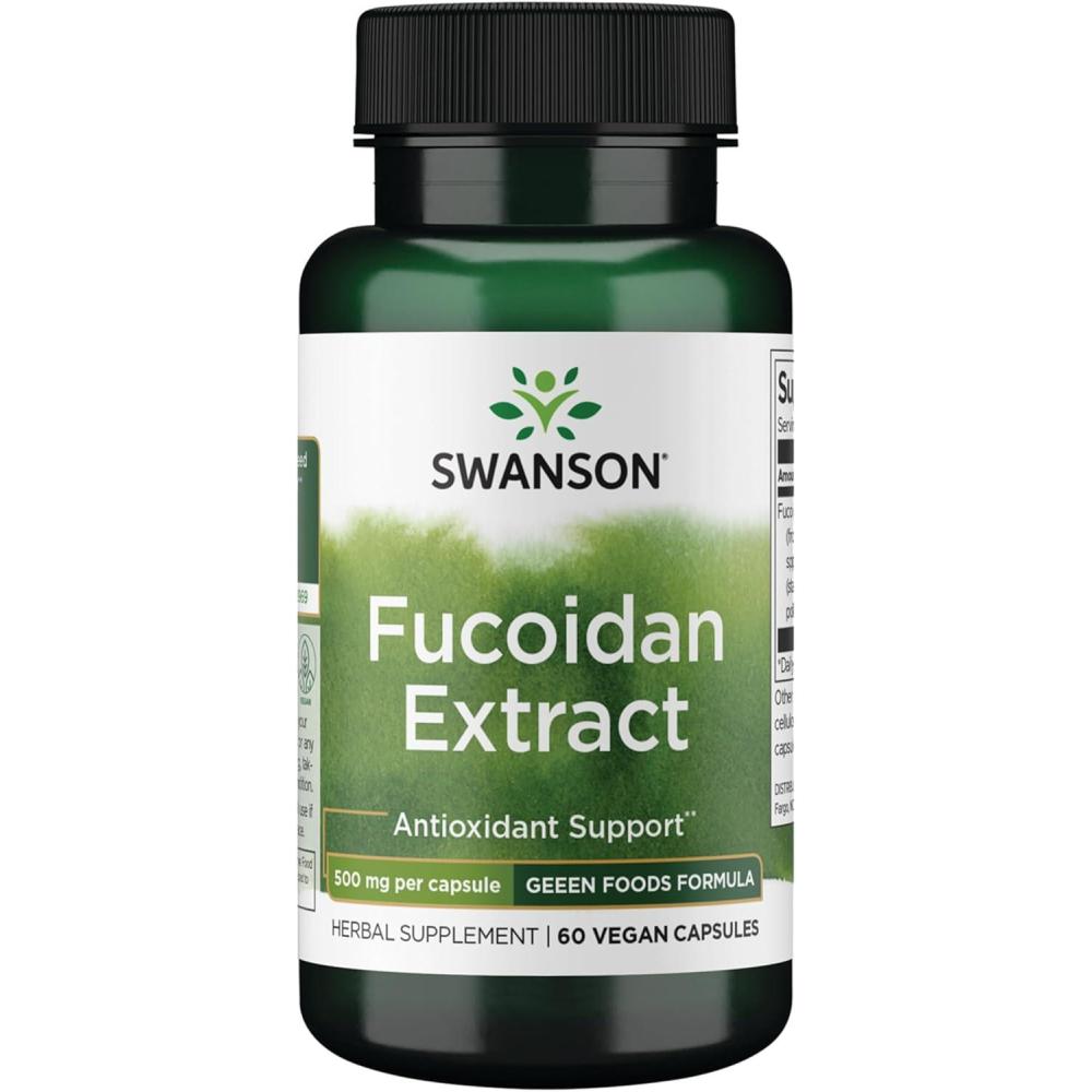 imageSwanson Maximum Strength Fucoidan Extract Herbal Supplement Promoting Immune System Function Natural Formula Supporting Overall Health 60 Veggie Capsules 500mg Each60 Count Pack of 1